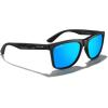 imageMERRYS Square Polarized Driving Sunglasses for Men Women UV400 Protection S8413Matte Black FrameBlue Mirror Polarized Lens