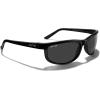 imageMERRYS Wrap Around Sport Polarized Sunglasses for Men Women Driving Fishing Cycling Running UV400 Protection S3027Bright Black FrameBlack Polarized Lens