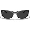 imageMERRYS Wrap Around Sport Polarized Sunglasses for Men Women Driving Fishing Cycling Running UV400 Protection S3027Bright Black FrameBlack Polarized Lens
