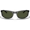 imageMERRYS Wrap Around Sport Polarized Sunglasses for Men Women Driving Fishing Cycling Running UV400 Protection S3027Bright Black FrameG15 Polarized Lens