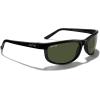 imageMERRYS Wrap Around Sport Polarized Sunglasses for Men Women Driving Fishing Cycling Running UV400 Protection S3027Bright Black FrameG15 Polarized Lens