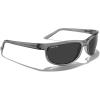 imageMERRYS Wrap Around Sport Polarized Sunglasses for Men Women Driving Fishing Cycling Running UV400 Protection S3027Bright Tra Gray FrameBlack Polarized Lens