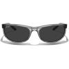 imageMERRYS Wrap Around Sport Polarized Sunglasses for Men Women Driving Fishing Cycling Running UV400 Protection S3027Bright Tra Gray FrameBlack Polarized Lens