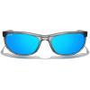 imageMERRYS Wrap Around Sport Polarized Sunglasses for Men Women Driving Fishing Cycling Running UV400 Protection S3027Bright Tra Gray FrameBlue Mirror Polarized Lens