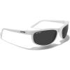imageMERRYS Wrap Around Sport Polarized Sunglasses for Men Women Driving Fishing Cycling Running UV400 Protection S3027Bright White FrameBlack Polarized Lens