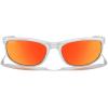 imageMERRYS Wrap Around Sport Polarized Sunglasses for Men Women Driving Fishing Cycling Running UV400 Protection S3027Bright White FrameRed Mirror Polarized Lens
