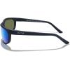 imageMERRYS Wrap Around Sport Polarized Sunglasses for Men Women Driving Fishing Cycling Running UV400 Protection S3027Dark Blue FrameDark Blue Mirror Polarized Lens