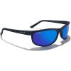 imageMERRYS Wrap Around Sport Polarized Sunglasses for Men Women Driving Fishing Cycling Running UV400 Protection S3027Dark Blue FrameDark Blue Mirror Polarized Lens