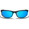 imageMERRYS Wrap Around Sport Polarized Sunglasses for Men Women Driving Fishing Cycling Running UV400 Protection S3027Matte Black FrameBlue Mirror Lens