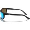 imageMERRYS Wrap Around Sport Polarized Sunglasses for Men Women Driving Fishing Cycling Running UV400 Protection S3027Matte Black FrameBlue Mirror Lens