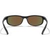 imageMERRYS Wrap Around Sport Polarized Sunglasses for Men Women Driving Fishing Cycling Running UV400 Protection S3027Matte Black FrameBlue Mirror Lens