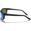 imageMERRYS Wrap Around Sport Polarized Sunglasses for Men Women Driving Fishing Cycling Running UV400 Protection S3027Matte Black FrameDark Blue Mirror Polarized Lens