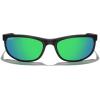 imageMERRYS Wrap Around Sport Polarized Sunglasses for Men Women Driving Fishing Cycling Running UV400 Protection S3027Matte Black FrameGreen Mirror Lens