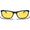 imageMERRYS Wrap Around Sport Polarized Sunglasses for Men Women Driving Fishing Cycling Running UV400 Protection S3027Matte Black FrameNight Vision Lens