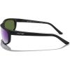 imageMERRYS Wrap Around Sport Polarized Sunglasses for Men Women Driving Fishing Cycling Running UV400 Protection S3027Matte Black FramePurple Mirror Lens