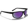 imageMERRYS Wrap Around Sport Polarized Sunglasses for Men Women Driving Fishing Cycling Running UV400 Protection S3027Matte Black FramePurple Mirror Lens