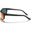 imageMERRYS Wrap Around Sport Polarized Sunglasses for Men Women Driving Fishing Cycling Running UV400 Protection S3027Matte Black FrameRed Mirror Lens