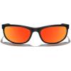 imageMERRYS Wrap Around Sport Polarized Sunglasses for Men Women Driving Fishing Cycling Running UV400 Protection S3027Matte Black FrameRed Mirror Lens