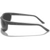 imageMERRYS Wrap Around Sport Polarized Sunglasses for Men Women Driving Fishing Cycling Running UV400 Protection S3027Smoke Gray FrameBlack Polarized Lens
