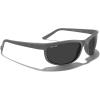 imageMERRYS Wrap Around Sport Polarized Sunglasses for Men Women Driving Fishing Cycling Running UV400 Protection S3027Smoke Gray FrameBlack Polarized Lens