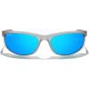imageMERRYS Wrap Around Sport Polarized Sunglasses for Men Women Driving Fishing Cycling Running UV400 Protection S3027Tra Gray FrameBlue Mirror Polarized Lens