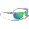 imageMERRYS Wrap Around Sport Polarized Sunglasses for Men Women Driving Fishing Cycling Running UV400 Protection S3027Tra Gray FrameGreen Mirror Polarized Lens