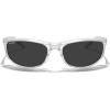 imageMERRYS Wrap Around Sport Polarized Sunglasses for Men Women Driving Fishing Cycling Running UV400 Protection S3027Transparent FrameBlack Polarized Lens
