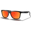 Matte Black Frame/Red Mirror Polarized Lens