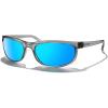 Bright Tra Gray Frame/Blue Mirror Polarized Lens