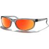 Bright Tra Gray Frame/Red Mirror Polarized Lens