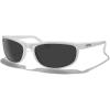Bright White Frame/Black Polarized Lens