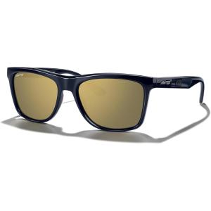 imageMERRYS Square Polarized Driving Sunglasses for Men Women UV400 Protection S8413Bright Dark Blue FrameGold Mirror Polarized Lens
