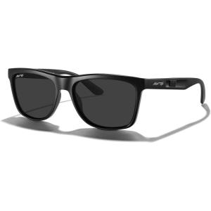 imageMERRYS Square Polarized Driving Sunglasses for Men Women UV400 Protection S8413Matte Black FrameBlack Polarized Lens