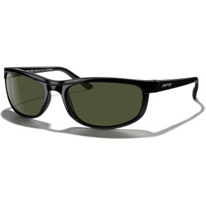 imageMERRYS Wrap Around Sport Polarized Sunglasses for Men Women Driving Fishing Cycling Running UV400 Protection S3027Bright Black FrameG15 Polarized Lens