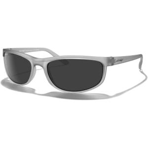 imageMERRYS Wrap Around Sport Polarized Sunglasses for Men Women Driving Fishing Cycling Running UV400 Protection S3027Tra Gray FrameBlack Polarized Lens