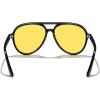 imageMERRYS Classic Polarized Aviator Sunglasses For Womens Mens Retro Double Bridge Aviators S8376Black FrameNight Vision Lens