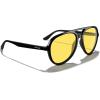 imageMERRYS Classic Polarized Aviator Sunglasses For Womens Mens Retro Double Bridge Aviators S8376Black FrameNight Vision Lens