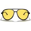 imageMERRYS Classic Polarized Aviator Sunglasses For Womens Mens Retro Double Bridge Aviators S8376Black FrameNight Vision Lens