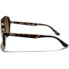 imageMERRYS Classic Polarized Aviator Sunglasses For Womens Mens Retro Double Bridge Aviators S8376Leopard FrameBrown Gradient Polarized Lens