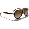 imageMERRYS Classic Polarized Aviator Sunglasses For Womens Mens Retro Double Bridge Aviators S8376Leopard FrameBrown Gradient Polarized Lens