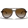 imageMERRYS Classic Polarized Aviator Sunglasses For Womens Mens Retro Double Bridge Aviators S8376Leopard FrameBrown Gradient Polarized Lens