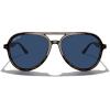 imageMERRYS Classic Polarized Aviator Sunglasses For Womens Mens Retro Double Bridge Aviators S8376Leopard FrameDark Blue Tinted Polarized Lens