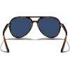 imageMERRYS Classic Polarized Aviator Sunglasses For Womens Mens Retro Double Bridge Aviators S8376Leopard FrameDark Blue Tinted Polarized Lens