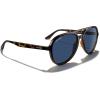 imageMERRYS Classic Polarized Aviator Sunglasses For Womens Mens Retro Double Bridge Aviators S8376Leopard FrameDark Blue Tinted Polarized Lens