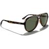 imageMERRYS Classic Polarized Aviator Sunglasses For Womens Mens Retro Double Bridge Aviators S8376Leopard FrameG15 Polarized Lens