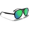 imageMERRYS Classic Polarized Aviator Sunglasses For Womens Mens Retro Double Bridge Aviators S8376Matte Black FrameGreen Mirror Polarized Lens