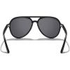 imageMERRYS Classic Polarized Aviator Sunglasses For Womens Mens Retro Double Bridge Aviators S8376Matte Black FrameSilver Mirror Polarized Lens