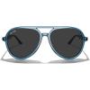 imageMERRYS Classic Polarized Aviator Sunglasses For Womens Mens Retro Double Bridge Aviators S8376Tra Blue FrameBlack Polarized Lens