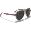 imageMERRYS Classic Polarized Aviator Sunglasses For Womens Mens Retro Double Bridge Aviators S8376Tra Brown FrameBlack Polarized Lens