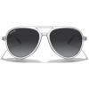 imageMERRYS Classic Polarized Aviator Sunglasses For Womens Mens Retro Double Bridge Aviators S8376Transparent FrameGray Gradient Polarized Lens